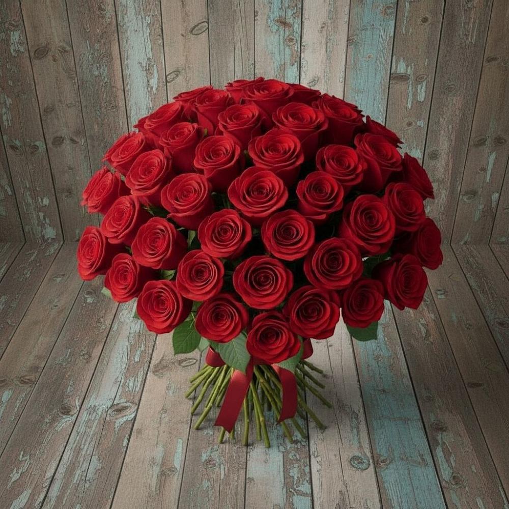 Букет 55 Красных роз Фридом в Арбаж