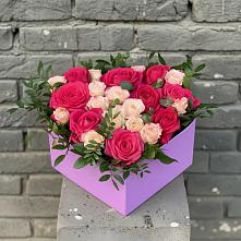 Цветочная композиция из Розы в коробке в Арбаж