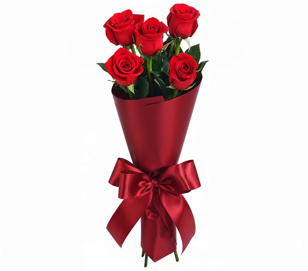 Букет 5 Красных роз Эдлесс Лав в Арбаж