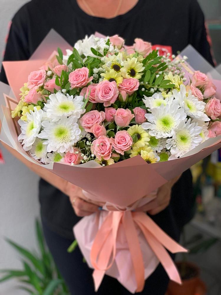 Букет цветов из: Розы и Хризантемы в Арбаж