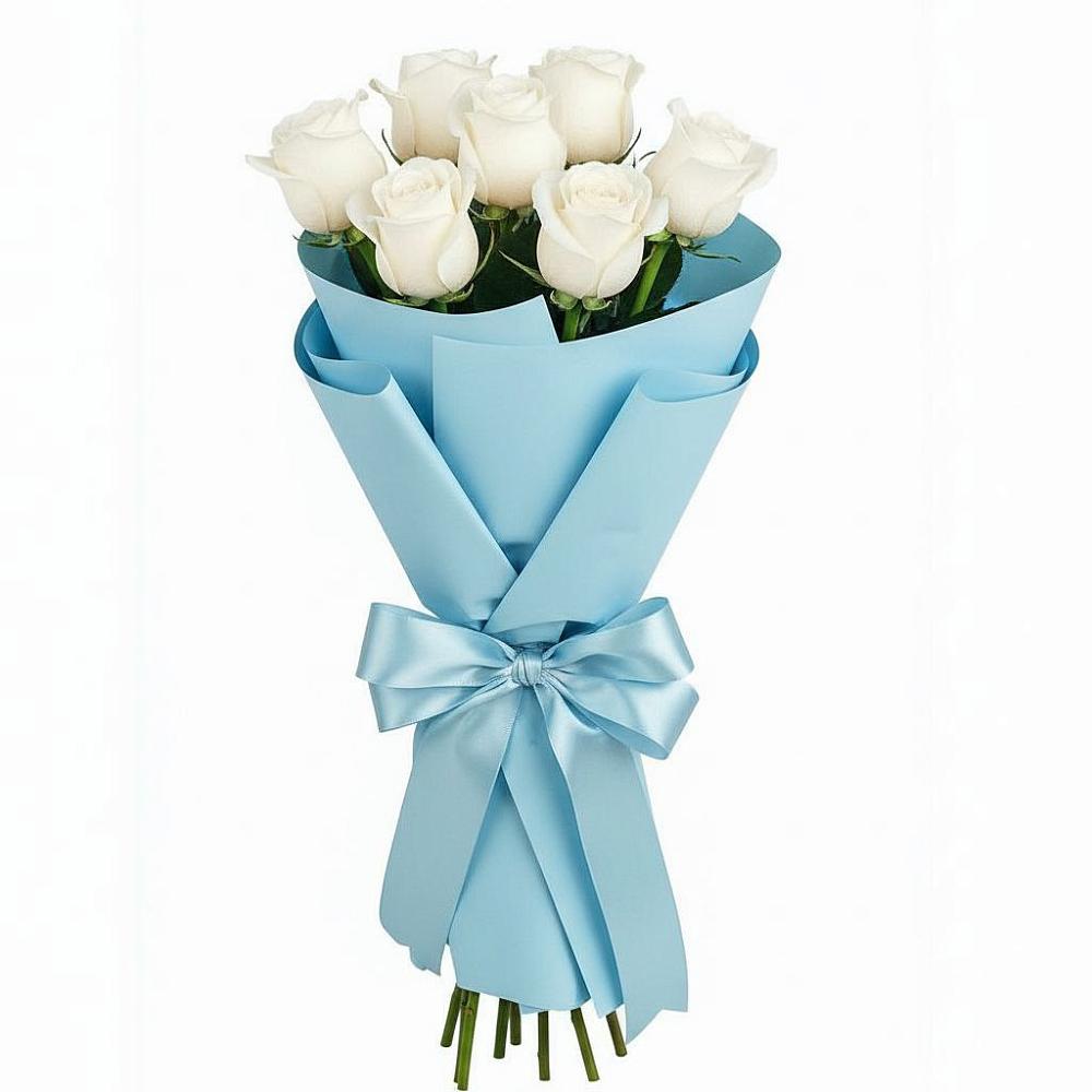 Букет 7 белых роз Проуд в Арбаж