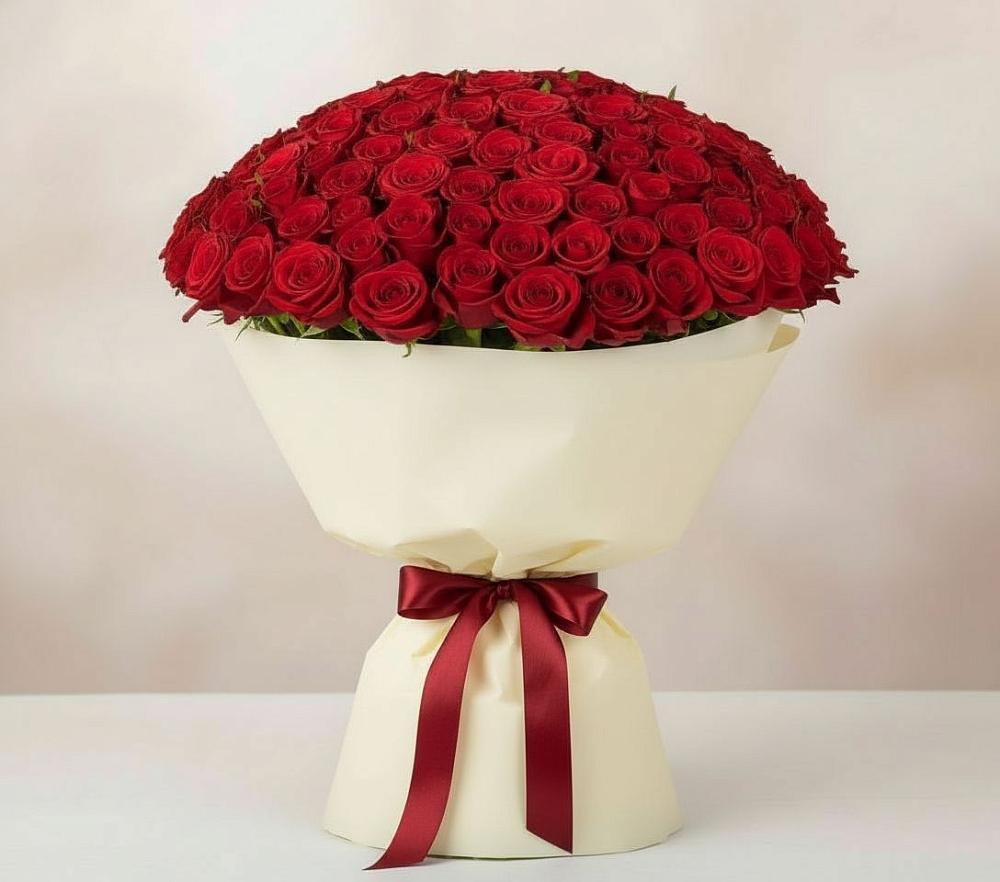 Букет 101 Красная роза Милано в Арбаж