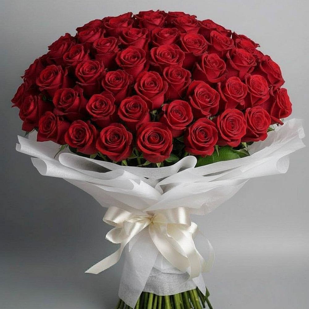 Букет 101 Красная роза Блэк Мэджик в Арбаж
