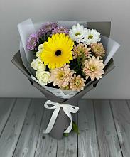 Букет цветов из:  Розы, Герберы и Хризантемы в Арбаж