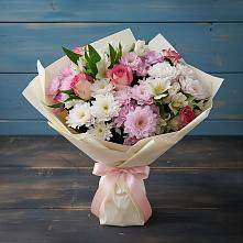 Букет цветов из:  Хризантемы, Альстромерии и Розы в Арбаж