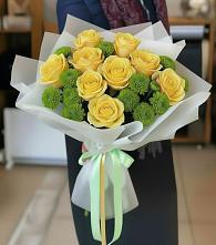 Букет цветов из:  Хризантемы и Розы в Арбаж