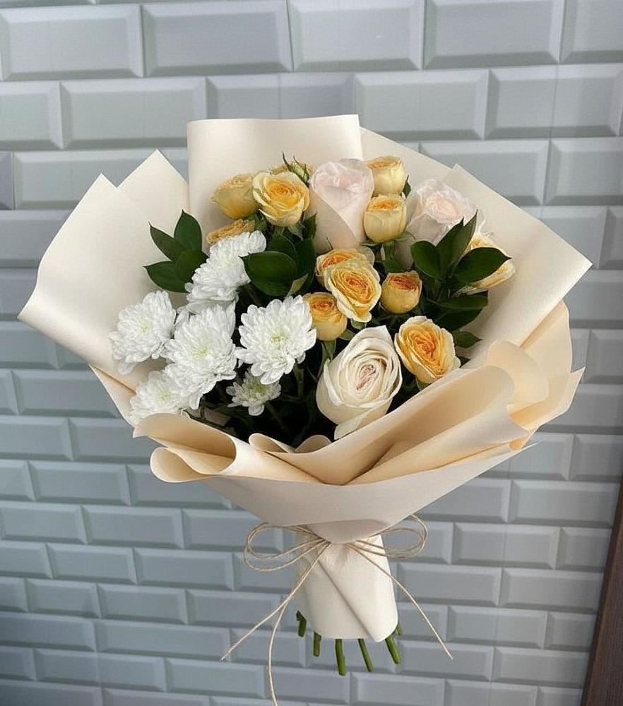 Букет цветов из: Розы и Хризантемы в Арбаж