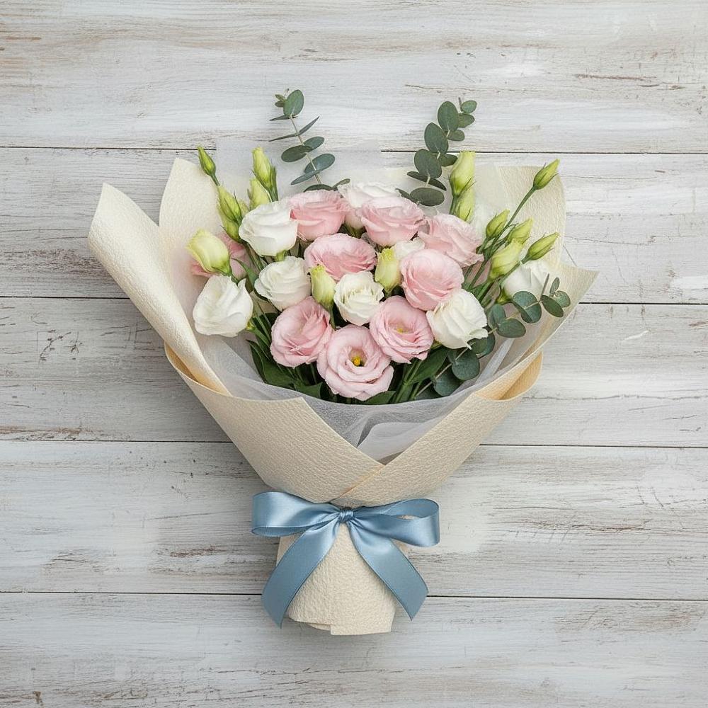 Букет цветов из: Лизиантусы в Арбаж